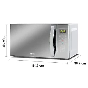 Micro-ondas Philco PMO38E 1400W com Função Manter Aquecido e Tirar Odor – Branco Espelhado 110V