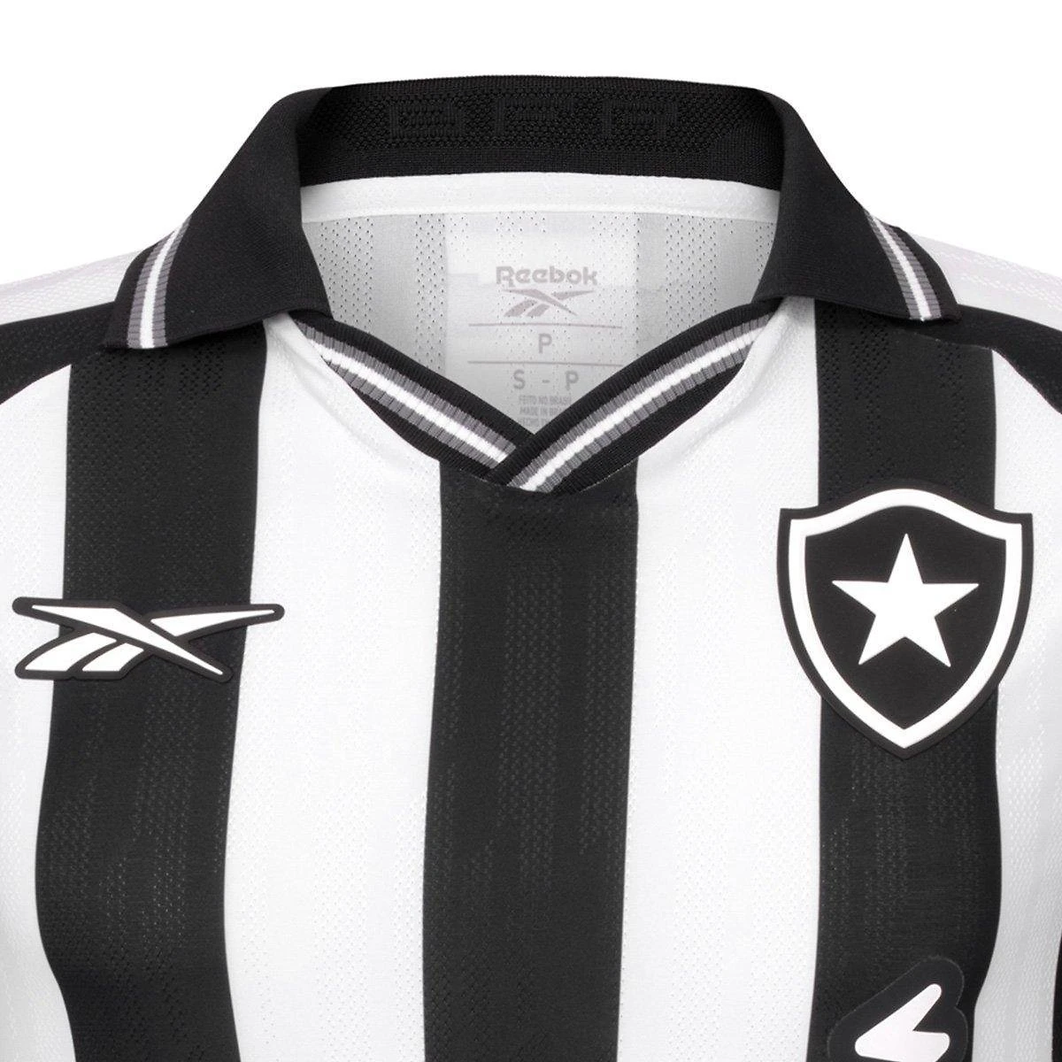 Miniatura Camisa Botafogo I 25/26 s/n Torcedor Reebok Masculina Branco+Preto - EEGG