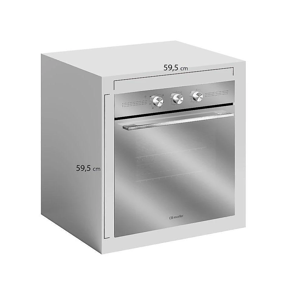 Forno Elétrico de Embutir Mueller MFE70K 70L 2800W com Air Fryer Espelhado 220V