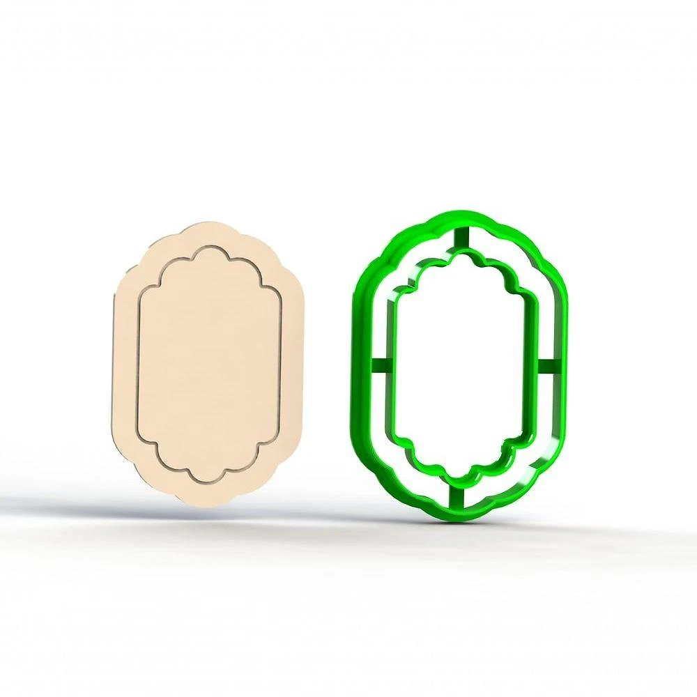 Cortador Moldura Espelho Mod 4 Plástico PLA Transparente 9CM 1 Unidade HB Formas e Cortadores