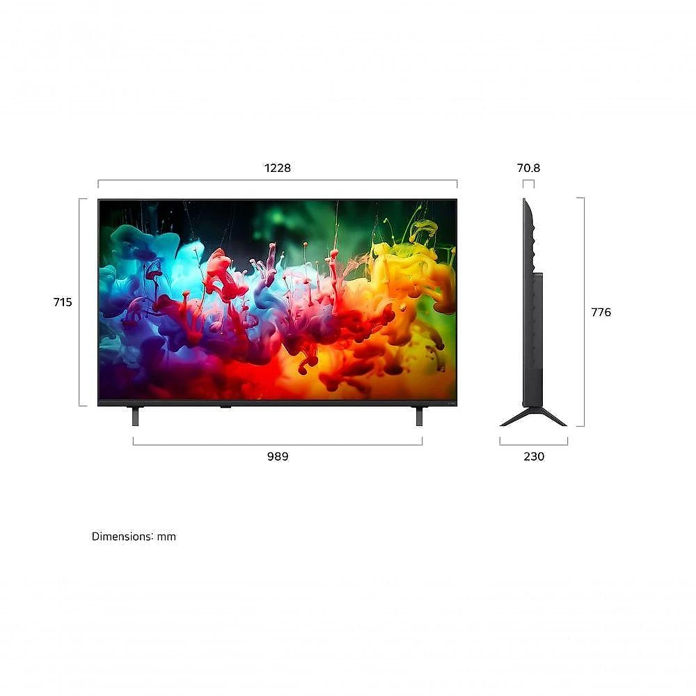 Smart TV LG 55QNED70BSA 55 Polegadas 4K Ultra HD QNED Mini LED Preto Bivolt