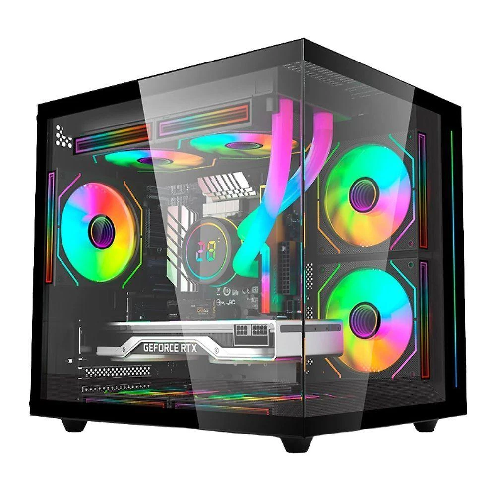 Gabinete Gaming Aquarius Mt-g810bk Mid Tower ATX com Lateral em Acrílico Preto