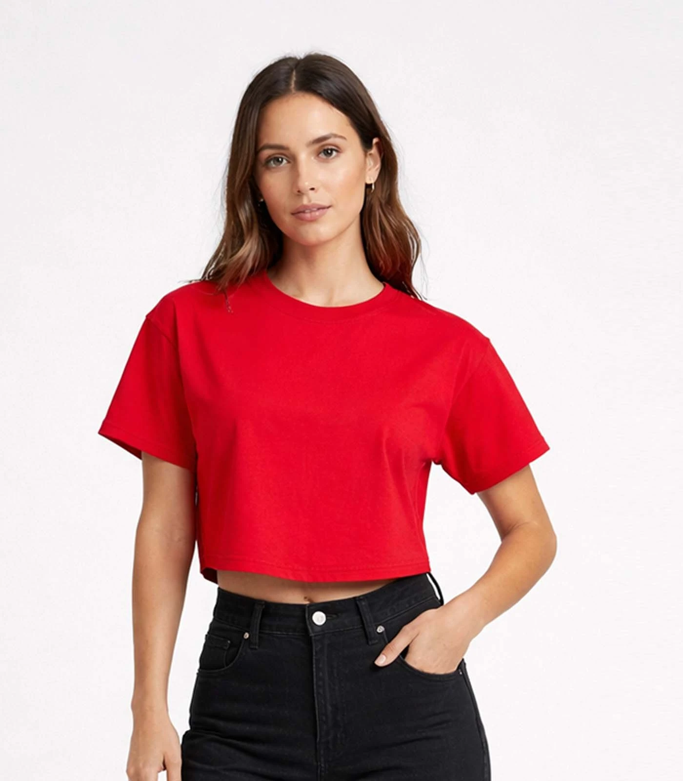 Blusa Feminina Com Manga Deslocada Infinita Cor Vermelho