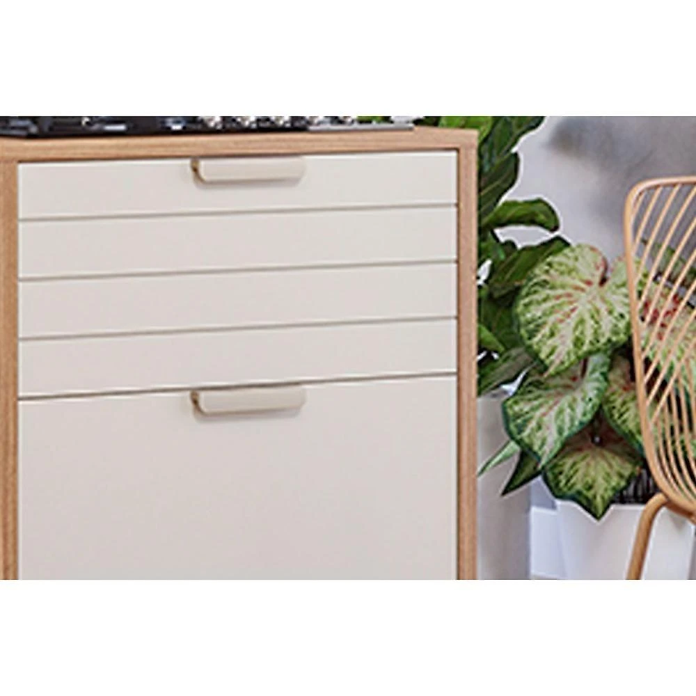 Kit Modulado Cozinha Eloise 5 Peças MDF 120CM Cinamomo e Platina MGM