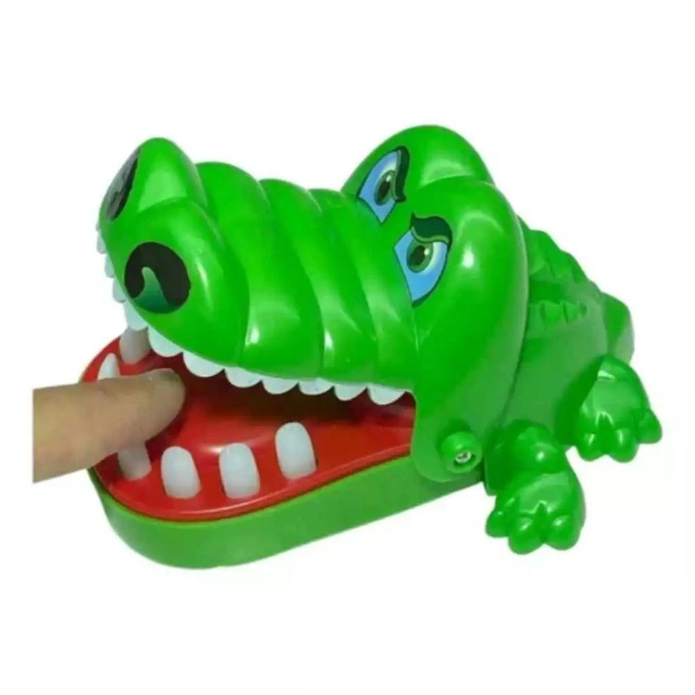 Brinquedo Crocodilo Engraçado Jogo do Dentista Mordida no Dedo Roleta Divertido para Crianças