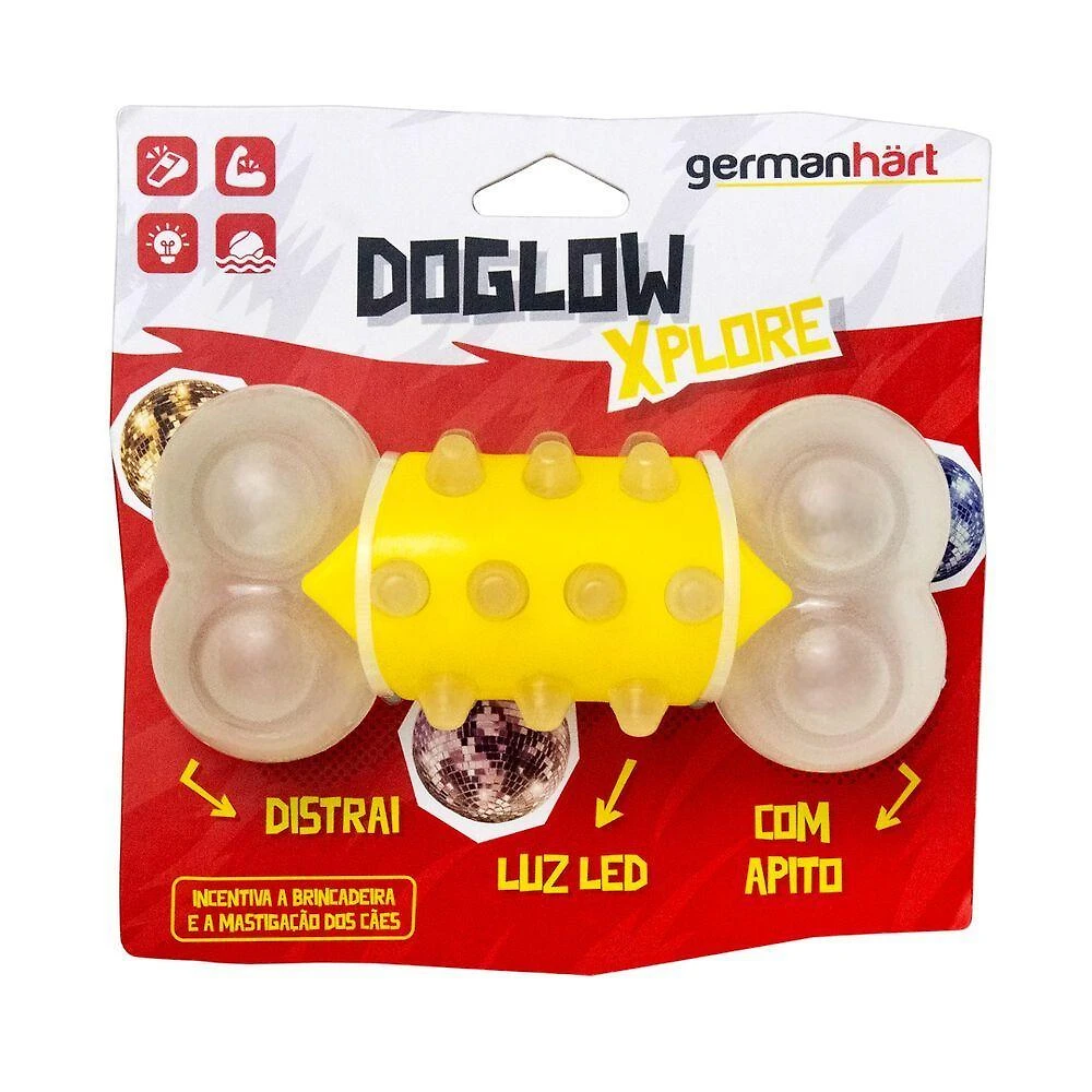 Brinquedo para Cães Germanhart Doglow Xplore Tpc com LED Interno e Apito por Pressão 1 Unidade