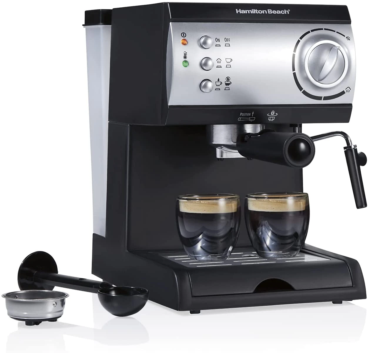 Hamilton Beach Máquina de Café Expresso Reservatório 18L 15 Ba