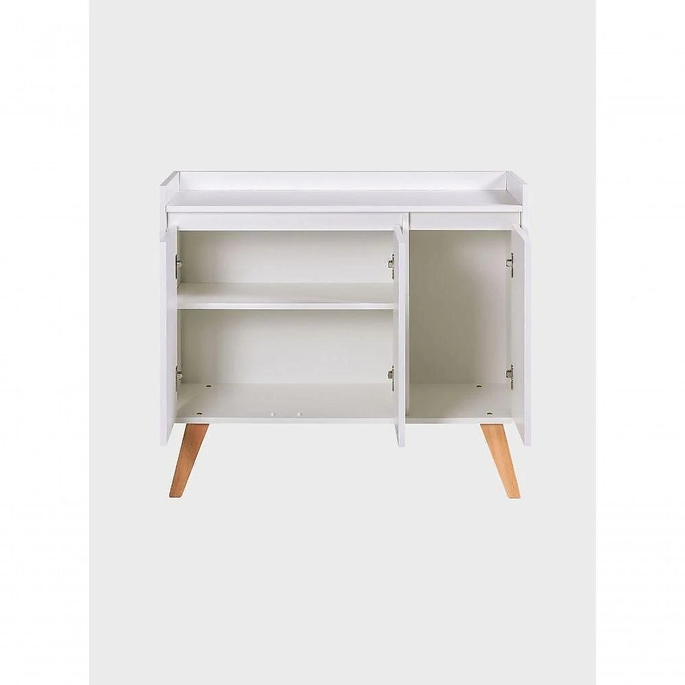 Aparador Buffet Madri Retrô 2 Portas MDF 90CM Branco On Móveis webcontinental-7898970568223