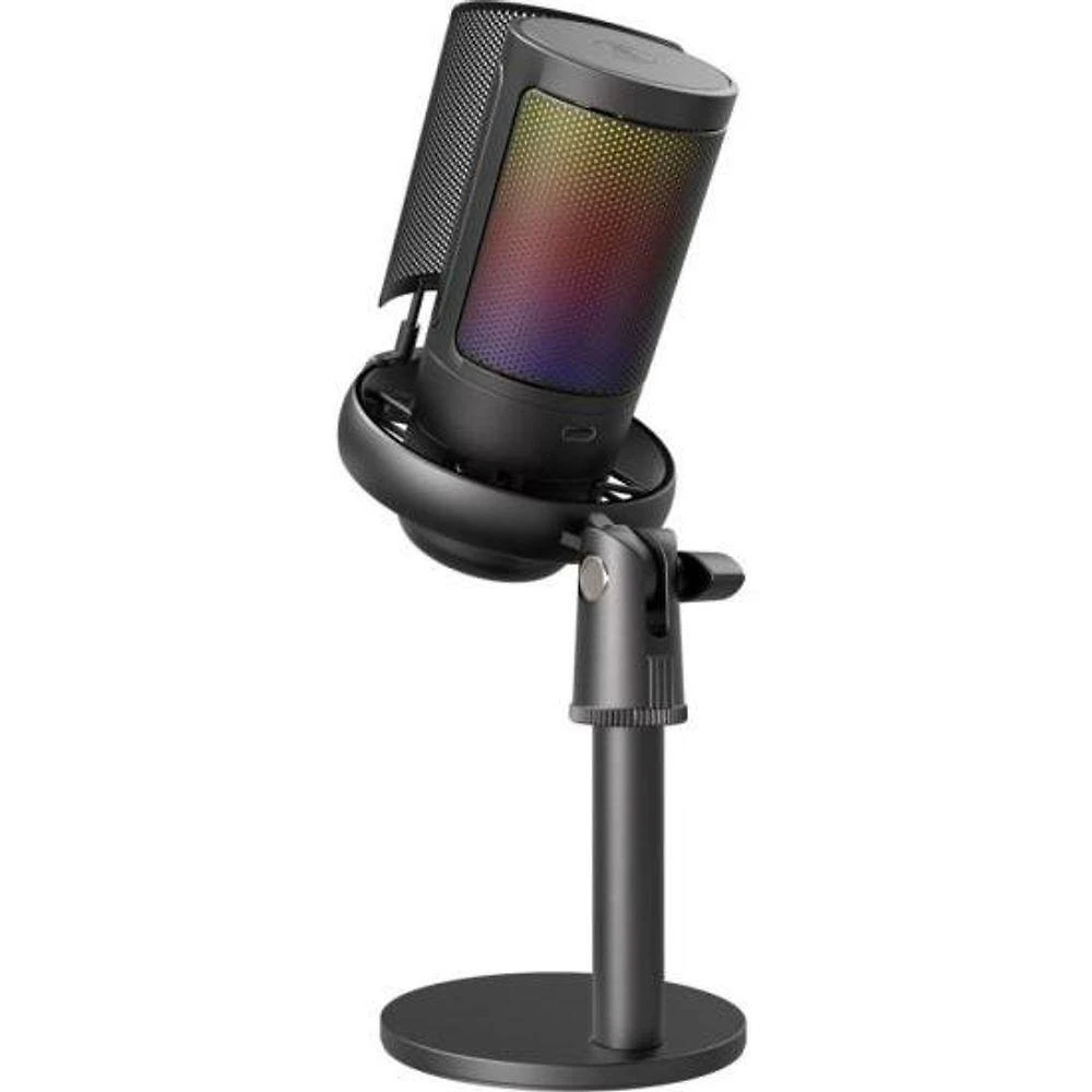 Microfone Gamer USB Mic10 para Lives com Padrao Cardioide Preto Fortrek