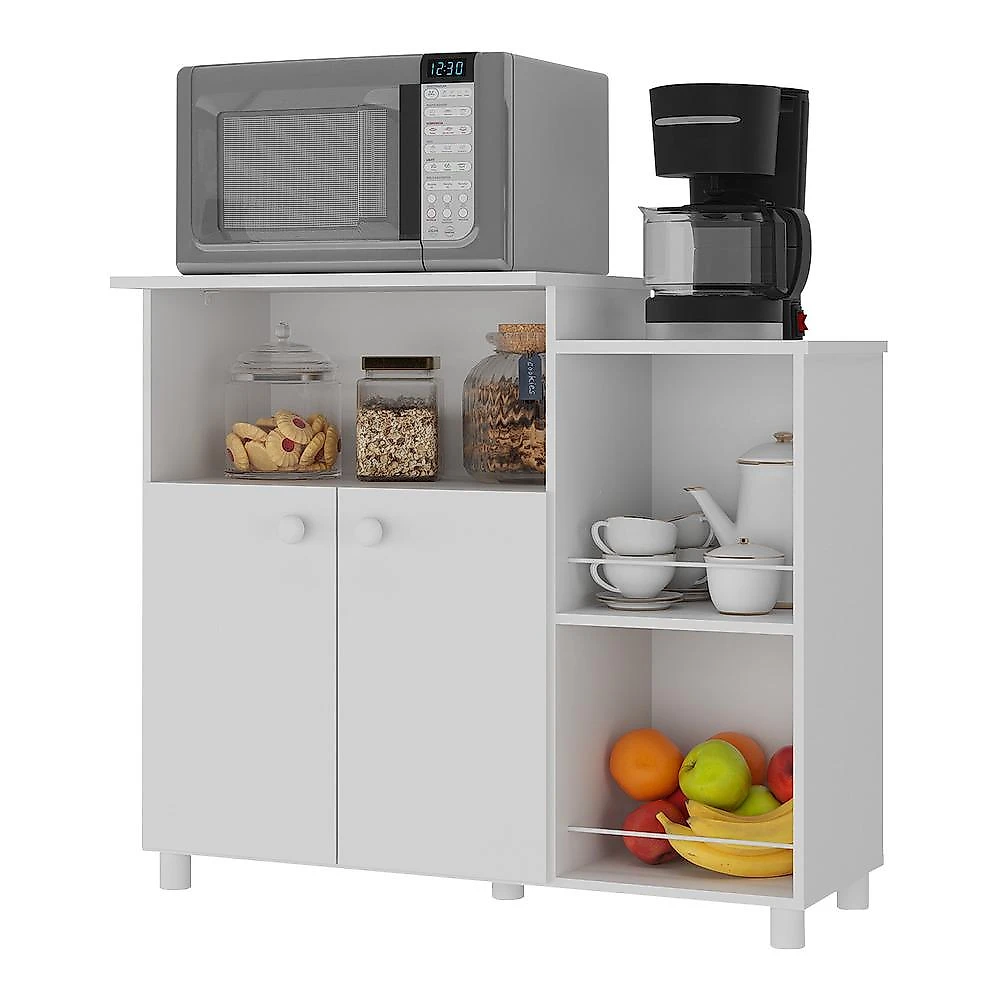 Miniatura Balcão Multimóveis para Forno e Microondas Branco REF.2358 Branco Premium