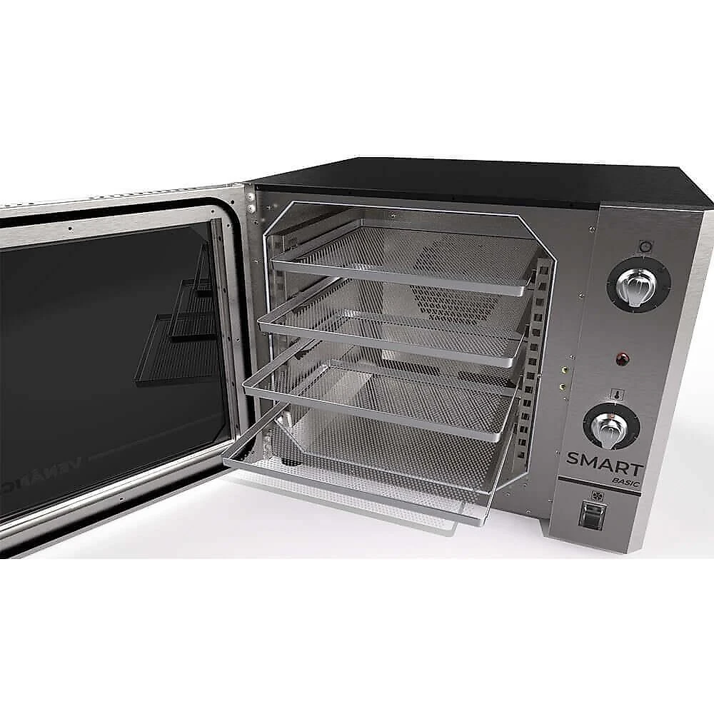 Forno Industrial Convector Venâncio Elétrico Smart Basic 4 Esteira Corpo E Painel Inox 110V Fcsb4e