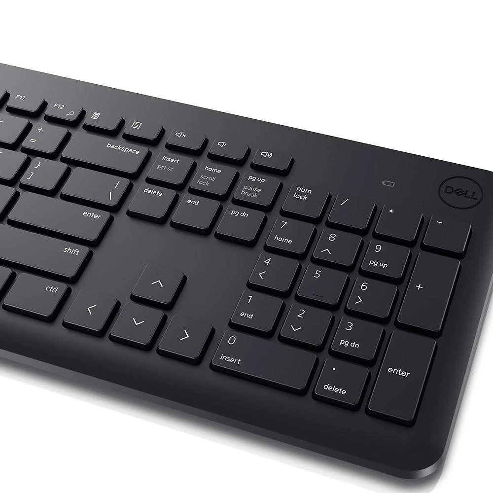 Miniatura Teclado e Mouse Sem Fio Dell KM3322W, USB, ABNT2, Preto - 580-BBBB