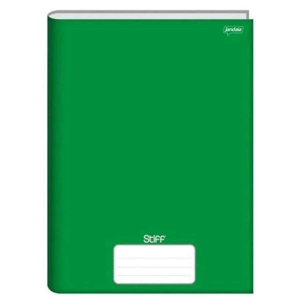 Caderno OEM Brochurao 96 Folhas Capa Dura Kit 5 Unidades Verde