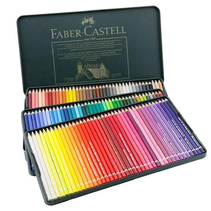 Miniatura Lapis De Cor 120 Cores Supersoft Faber Castell Estojo Lata