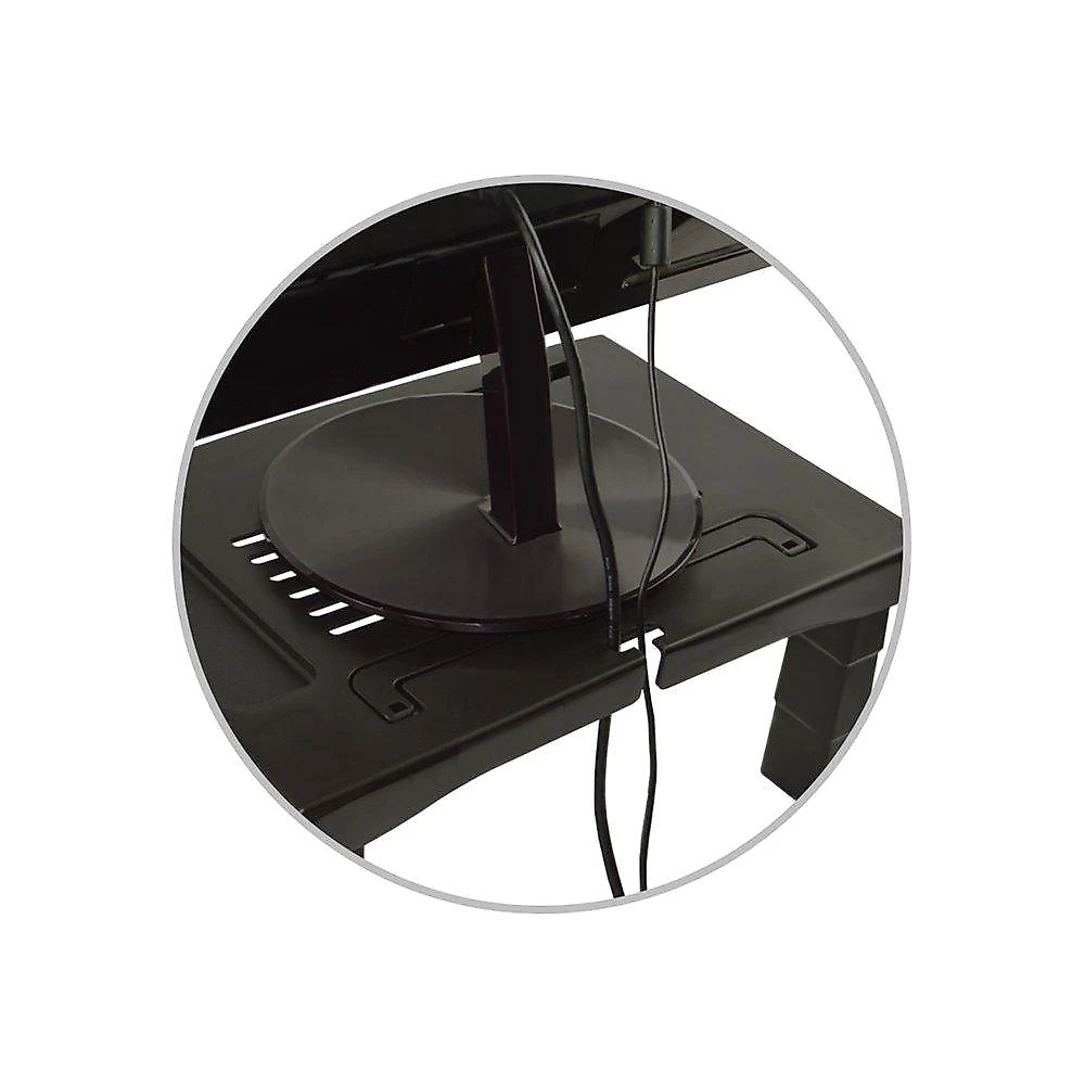 Suporte Ergonômico para Monitor e Notebook Reliza Ergonew 4, Ajuste com 4 Níveis de Altura, Preto - 11380