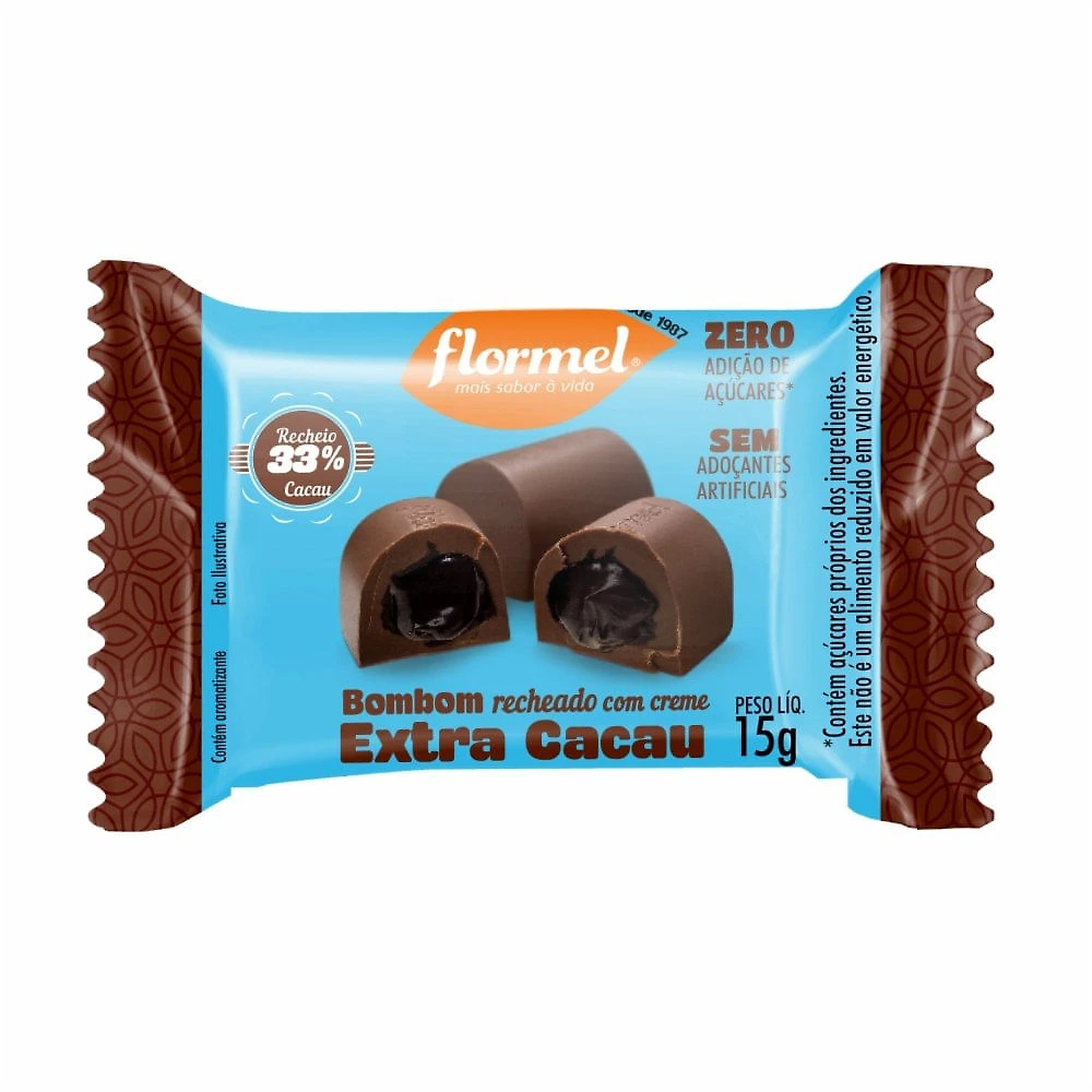 Bombom Flormel Creme Extra Cacau 15g