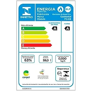 Fogão Continental 4 Bocas FC4IB com Mesa de Inox, Tecnologia Top Limpa Fácil e Acendimento Automático Bivolt – Branco