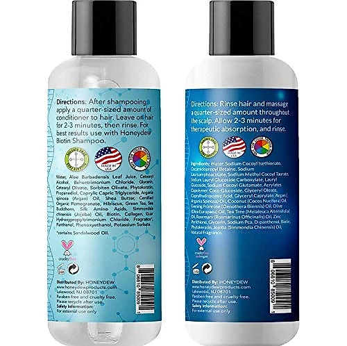 Shampoo e Condicionador de Óleo de Argan e Jojoba Para Tratamento de Queda de Cabelo 236ml