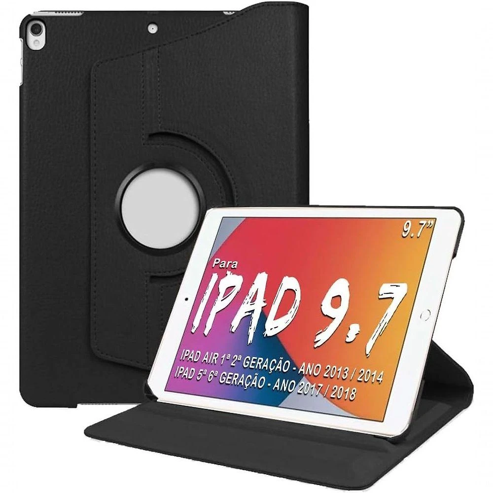 Capa Compativel Ipadd 5/6 (9.7) E Ipadd Air 1 (9.7) Case Para Ipadd 5a/6a Geração De 9.7 Pol. Ano 2017/2018 Giratóri