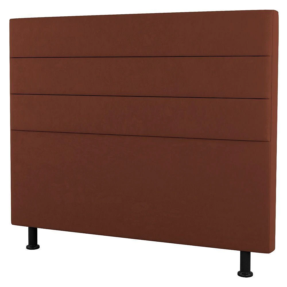 Cabeceira Casal King Size Malik 195cm Suede Terracota
