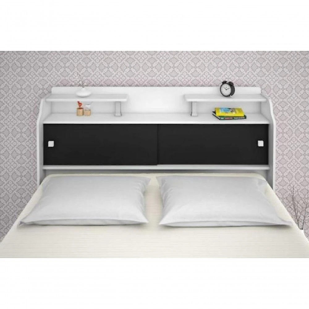Cabeceira Box Casal Queen Elisa Branco Ou Branco/preto
