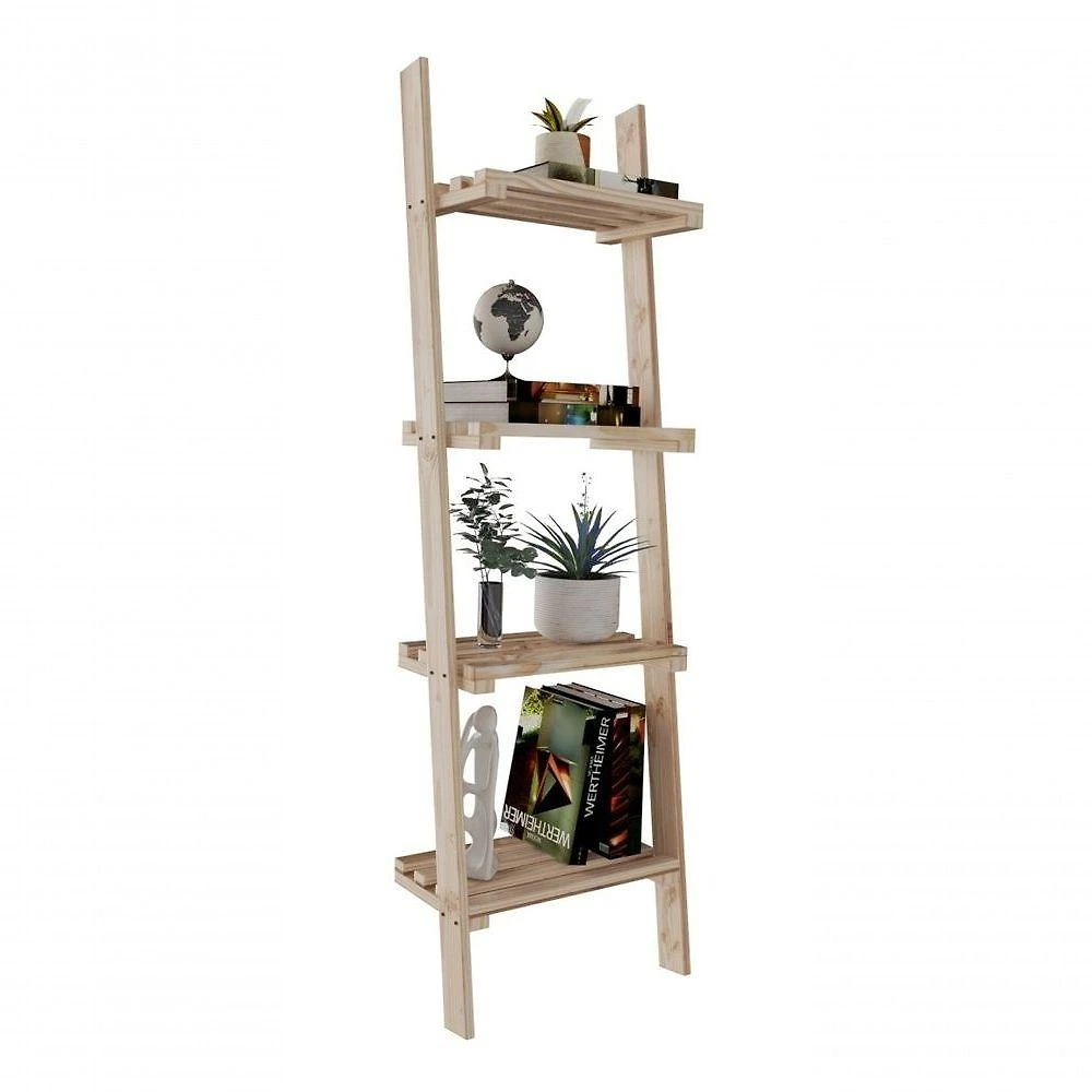 Miniatura Expositor De Livros Piramide Escada Madeira Pinus Multisuo