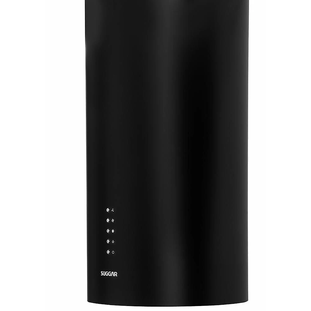 Coifa De Ilha Redonda Quartzo Preta 35 cm Suggar 220V