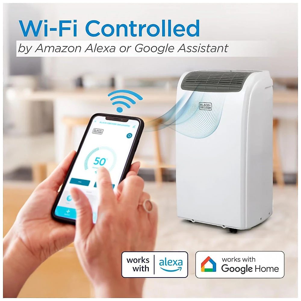 Ar Condicionado Portátil Inteligente BLACK+DECKER com Aquecimento, 12.000 BTU Resfriamento, 8.000 BTU SACC, 9.000 BTU Aquecimento para Ambientes