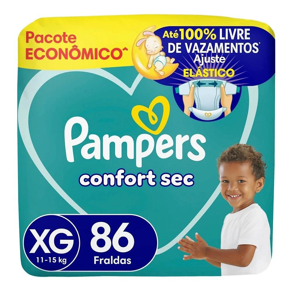 Fralda Pampers Confort Sec Max Xg 86 Unidades