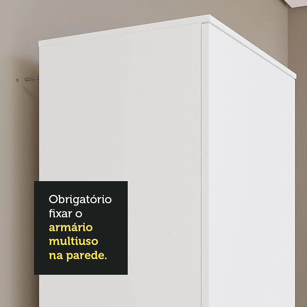Armário Multiuso 60 cm 1 porta Branco Madesa Branco