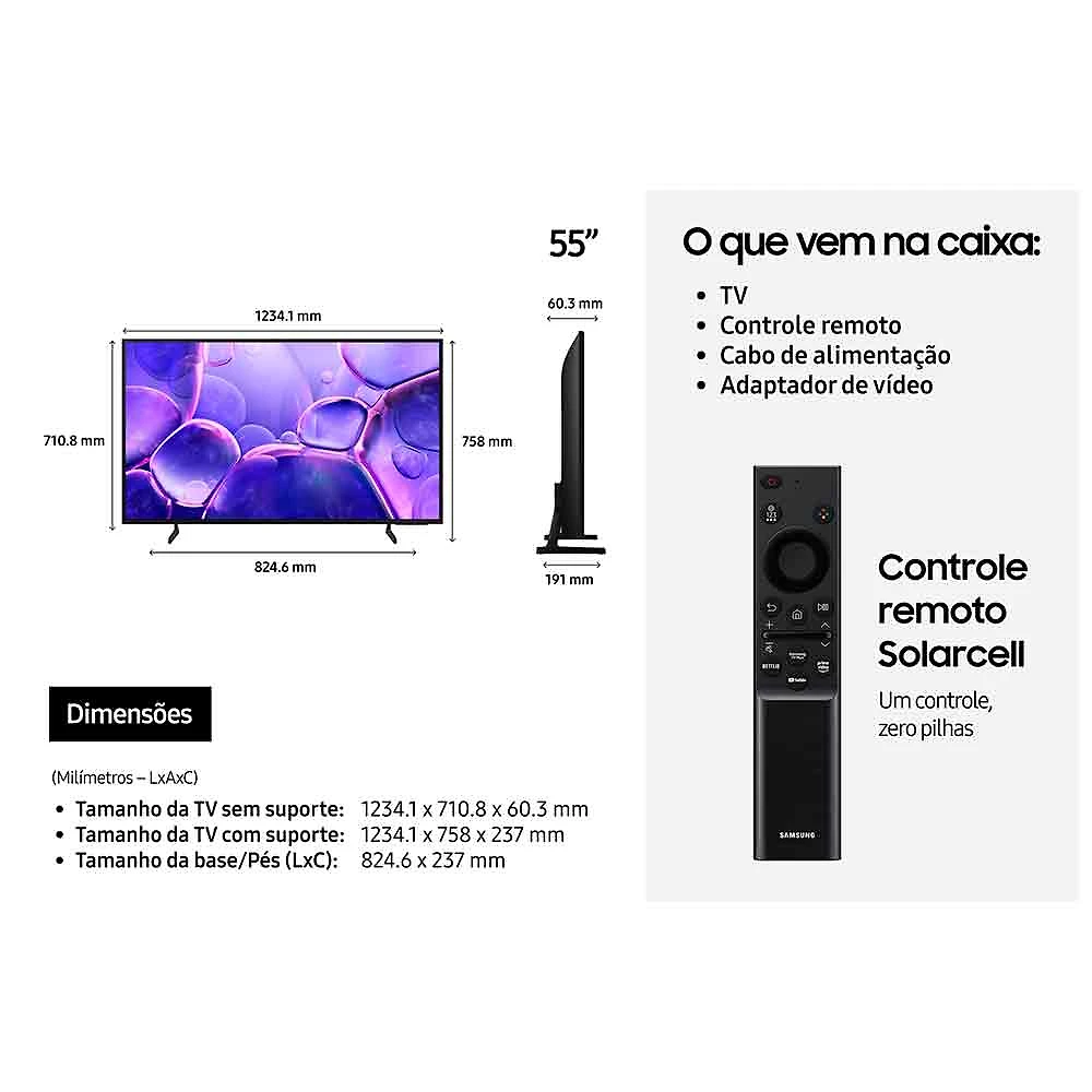 Miniatura Samsung Smart TV 50" UHD 4K U8600F 2025 Bivolt
