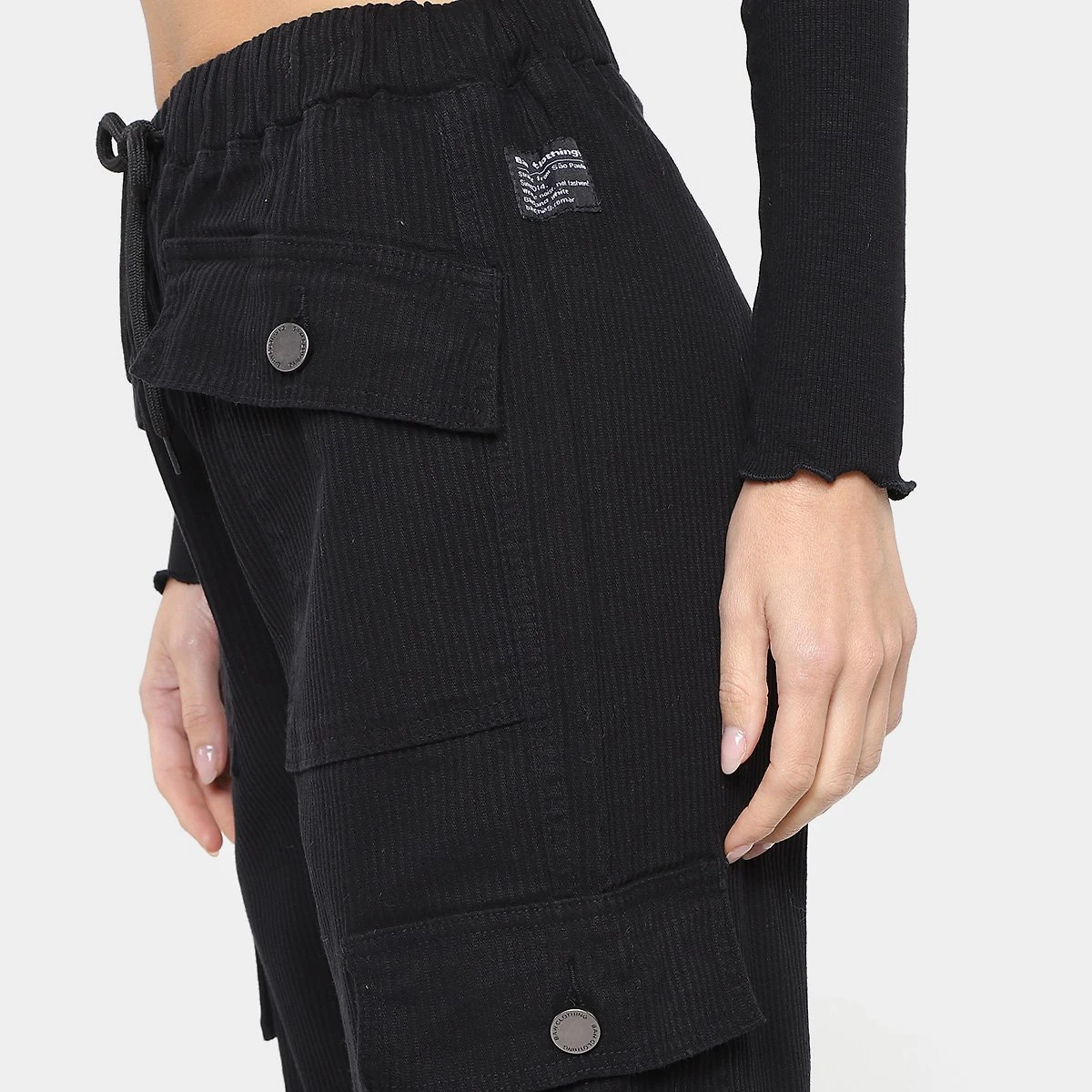Miniatura Calça Baw Clothing Summer Cotele Feminina Preto - G
