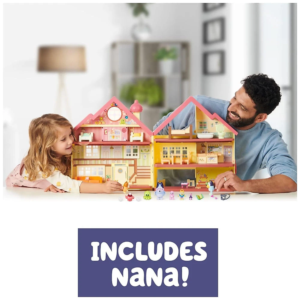 Caixa de Brinquedos Bluey Ultimate Playhouse com Luzes, Sons e Figuras para Crianças Acima de 3 Anos, MOOSE TOYS LLC, ... 110v