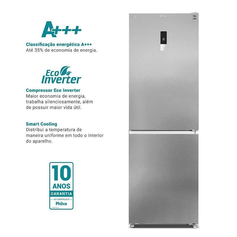 Geladeira Duplex Philco 458L Frost Free PRF45A Inox 110V