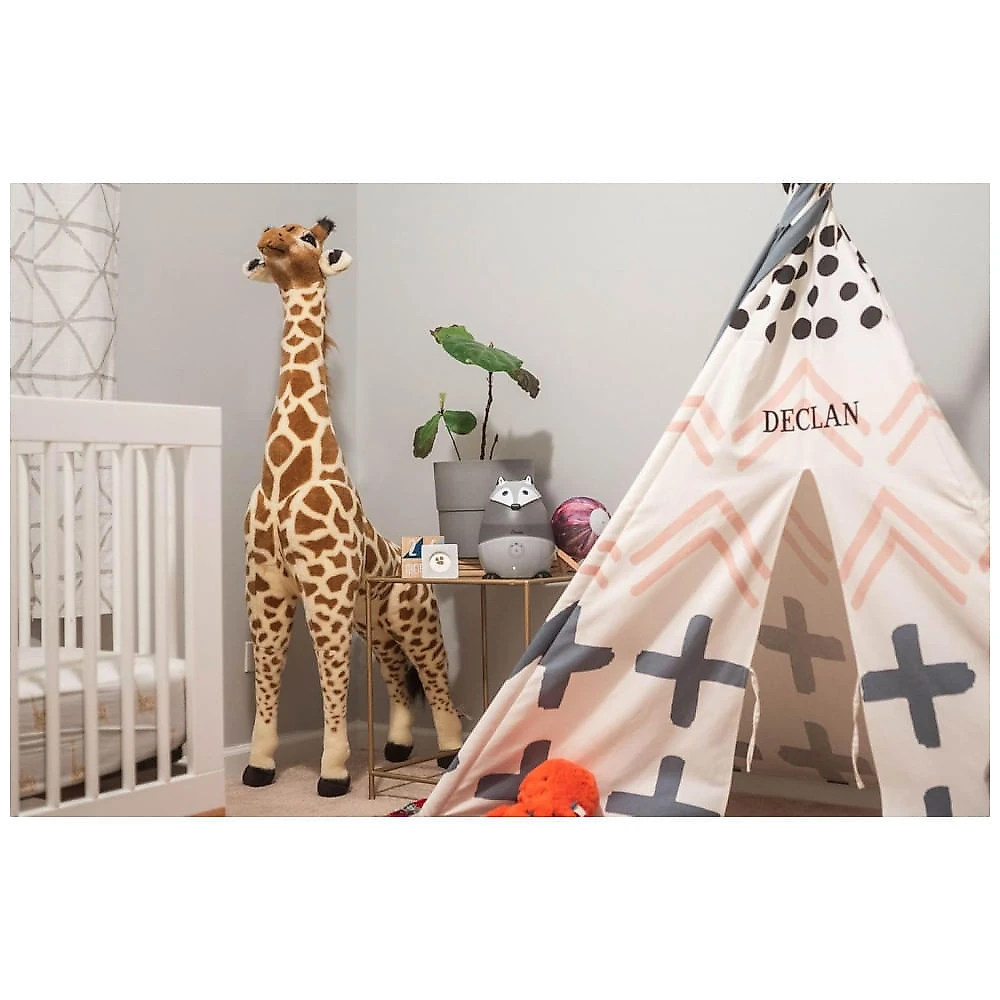 Umidificador Ultrassônico 1,8L com Tema de Raposa, Configurações Ajustáveis e Desligamento Automático para Ambientes até 23m2, 110V, CRANE, Cinza 110v
