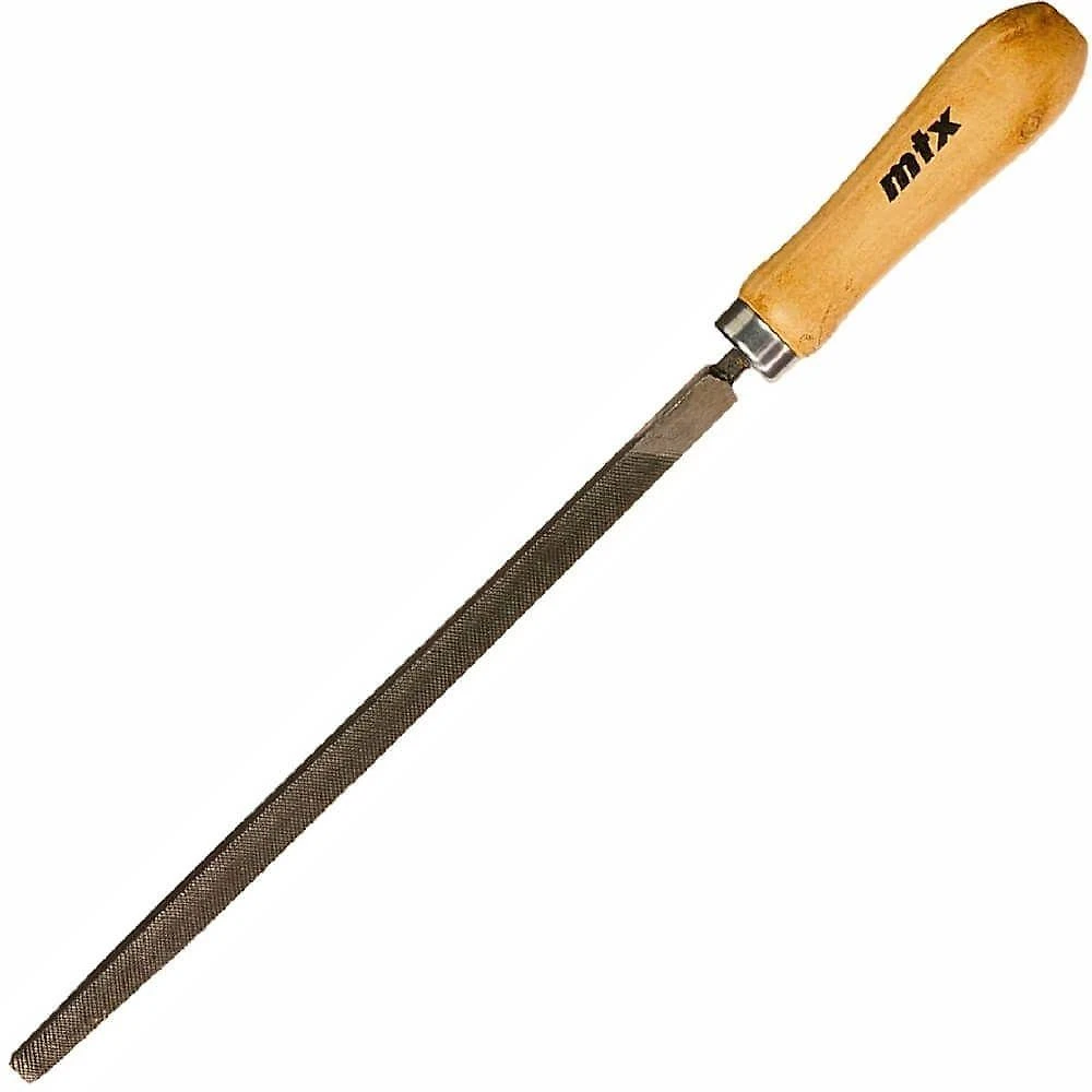 Lima Triangular Bastarda 4? - 100mm Com Cabo De Madeira - 1603355 - Mtx