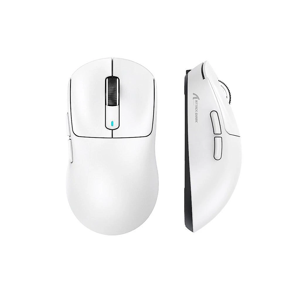 Mouse Gamer sem Fio Attack Shark X3 Tri-Mode, 26.000 DPI, Sensor Óptico PAW3395, 6 Botões Programáveis - Branco
