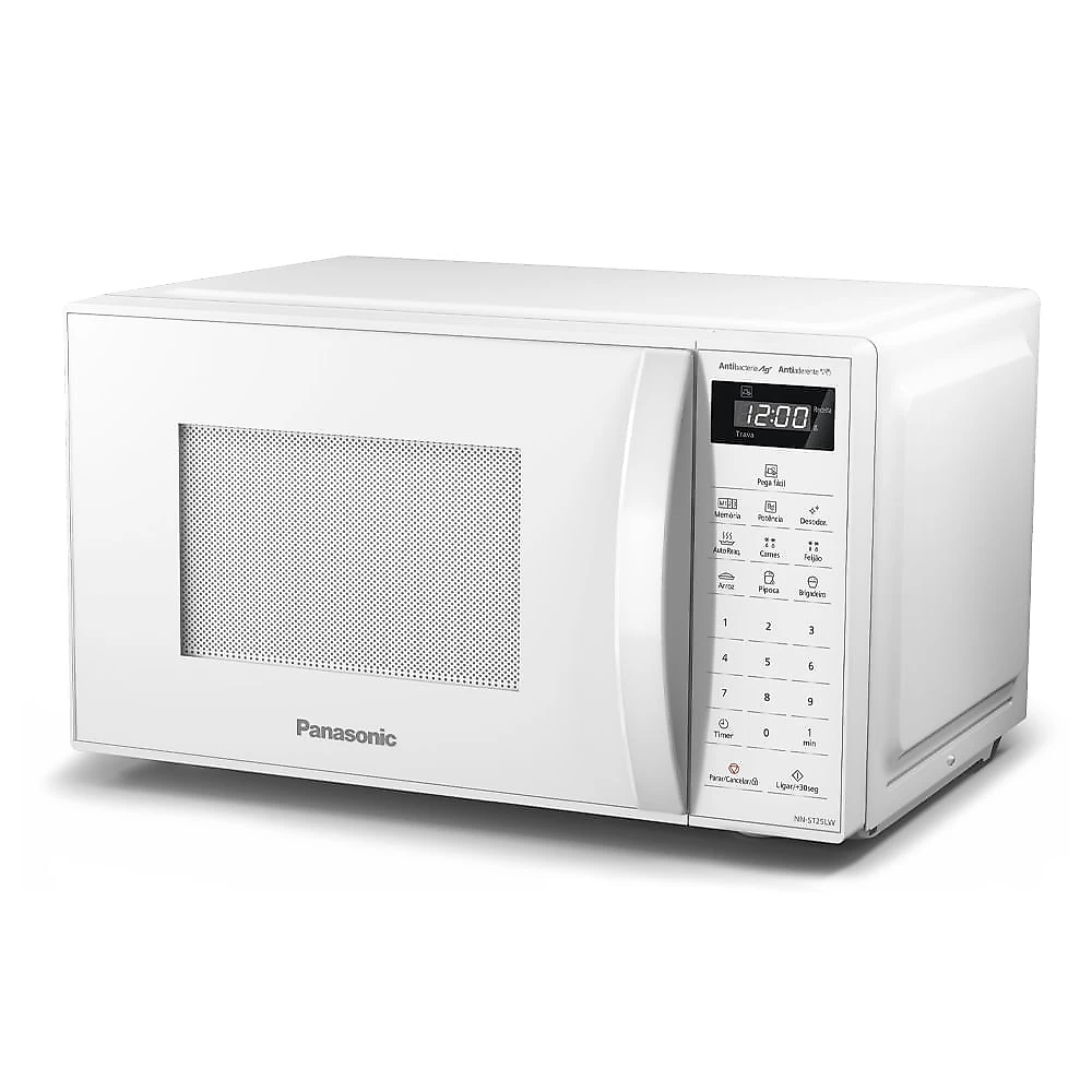 Miniatura Microondas Panasonic Tecnologia Antibactéria AG 21L Branco - NN-ST25LWRU 110v