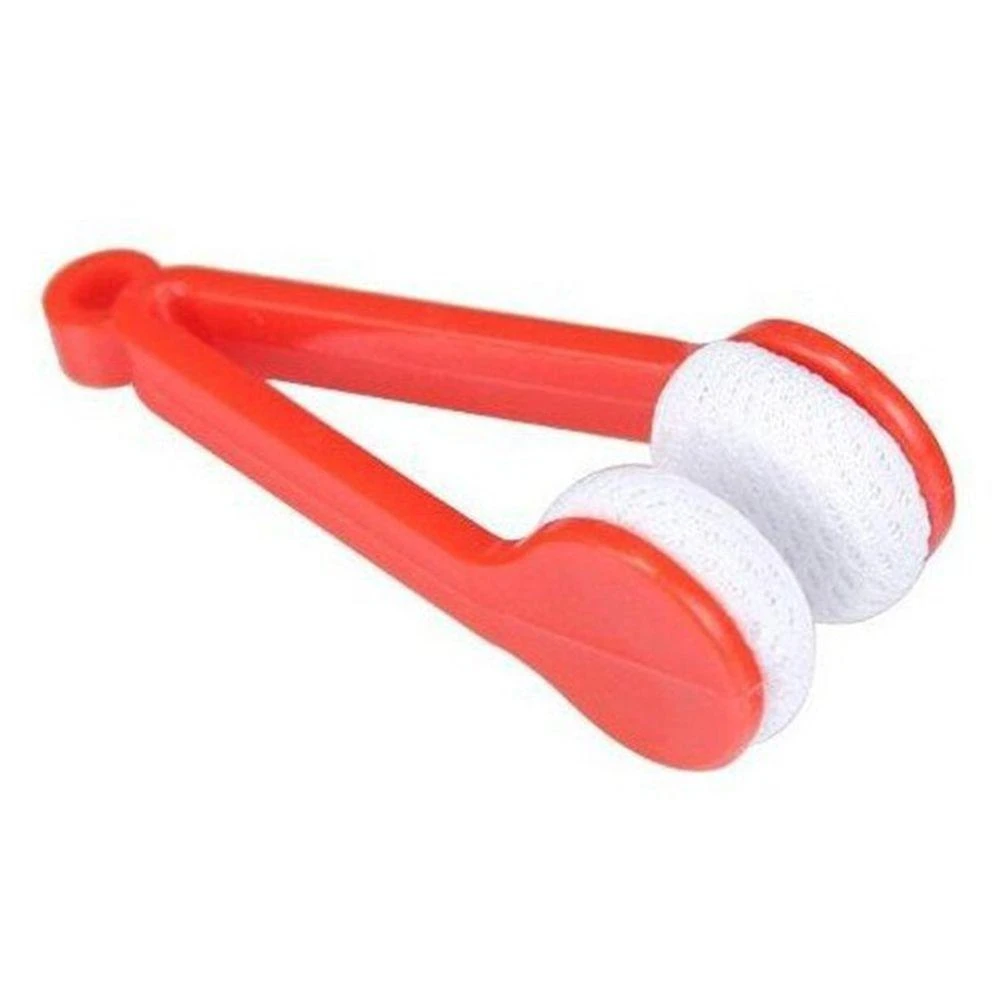 Mini Escova Limpa óculos Vermelho