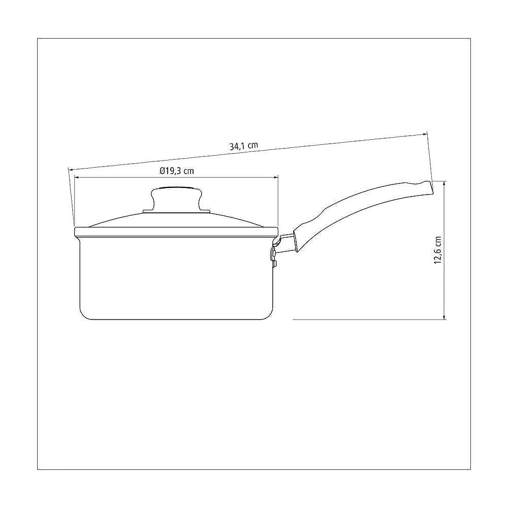 Panela De Aluminio Com Revestimento Interno De Antiaderente 18cm