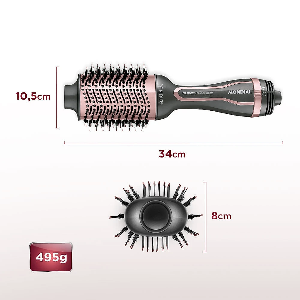Escova Secadora Mondial Keratin Bivolt - ES-11-BI ESCOVA SECADORA ES-11-BI BIVOLT .