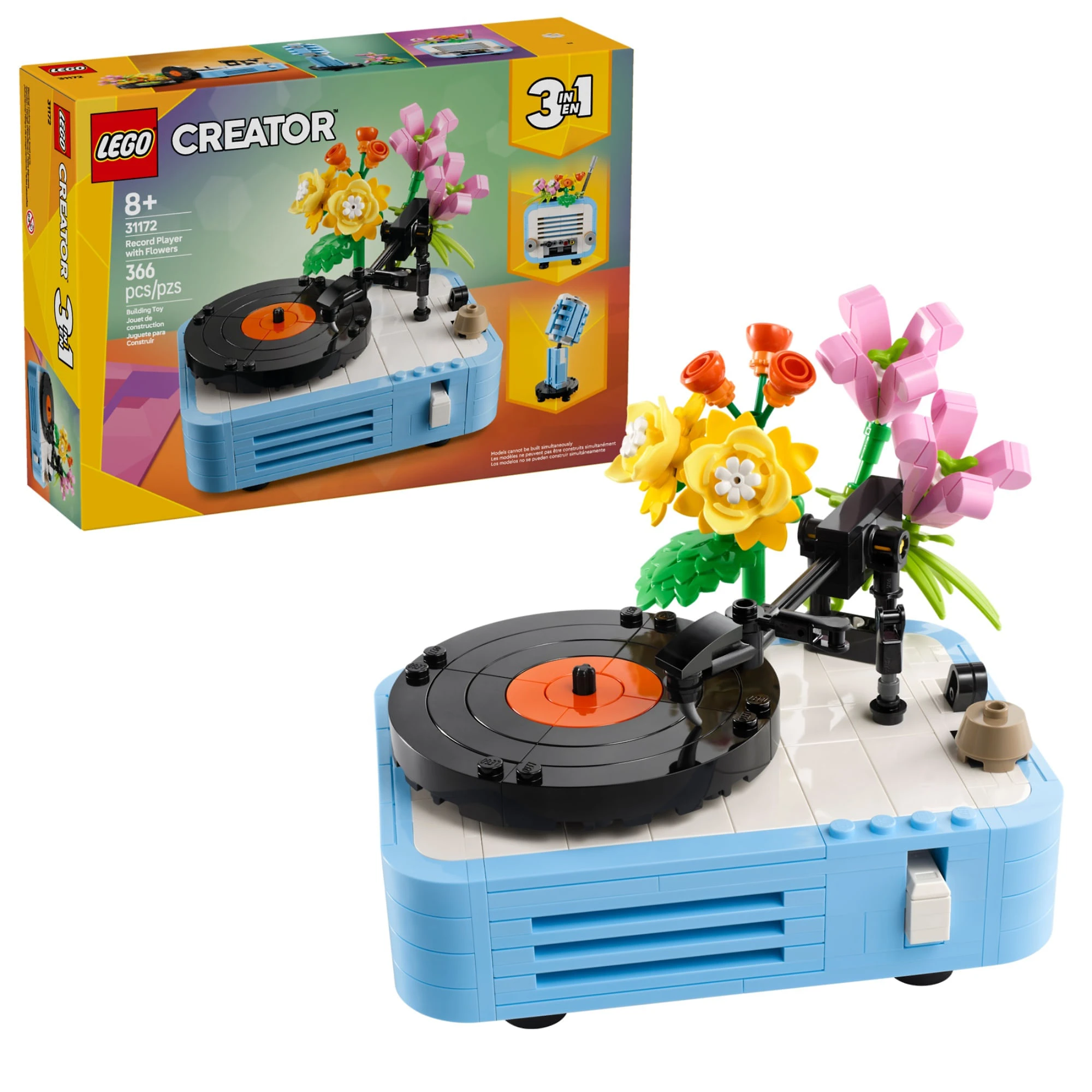 LEGO® Creator 3 em 1 - Toca-discos com flores