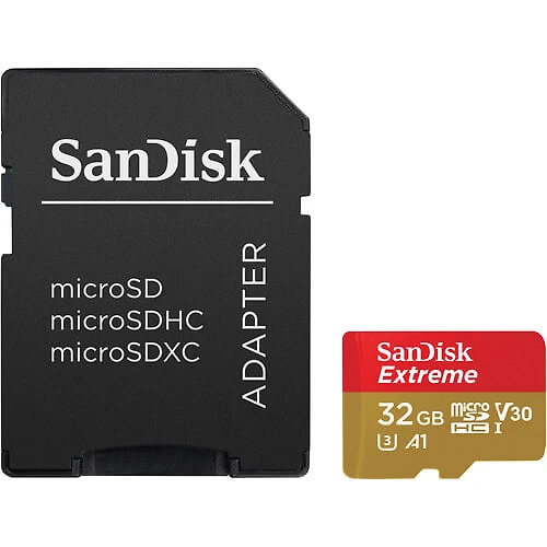 Cartão MicroSD Sandisk 32GB Extreme 100mb/s V30, A1  Classe10