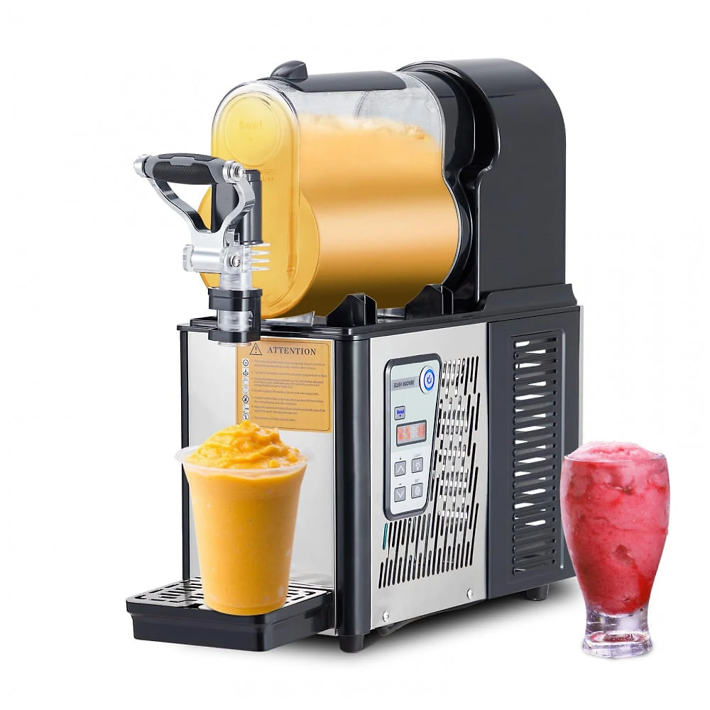 Máquina de Slush Raspadinha Patikuin 3L Comercial Aço Inox Auto Limpeza 300W