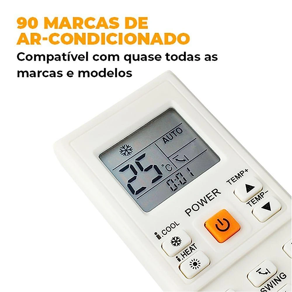 Controle Remoto Universal para Ar Condicionado KT-9018E HIATSU 6000 em 1 KT-9018E