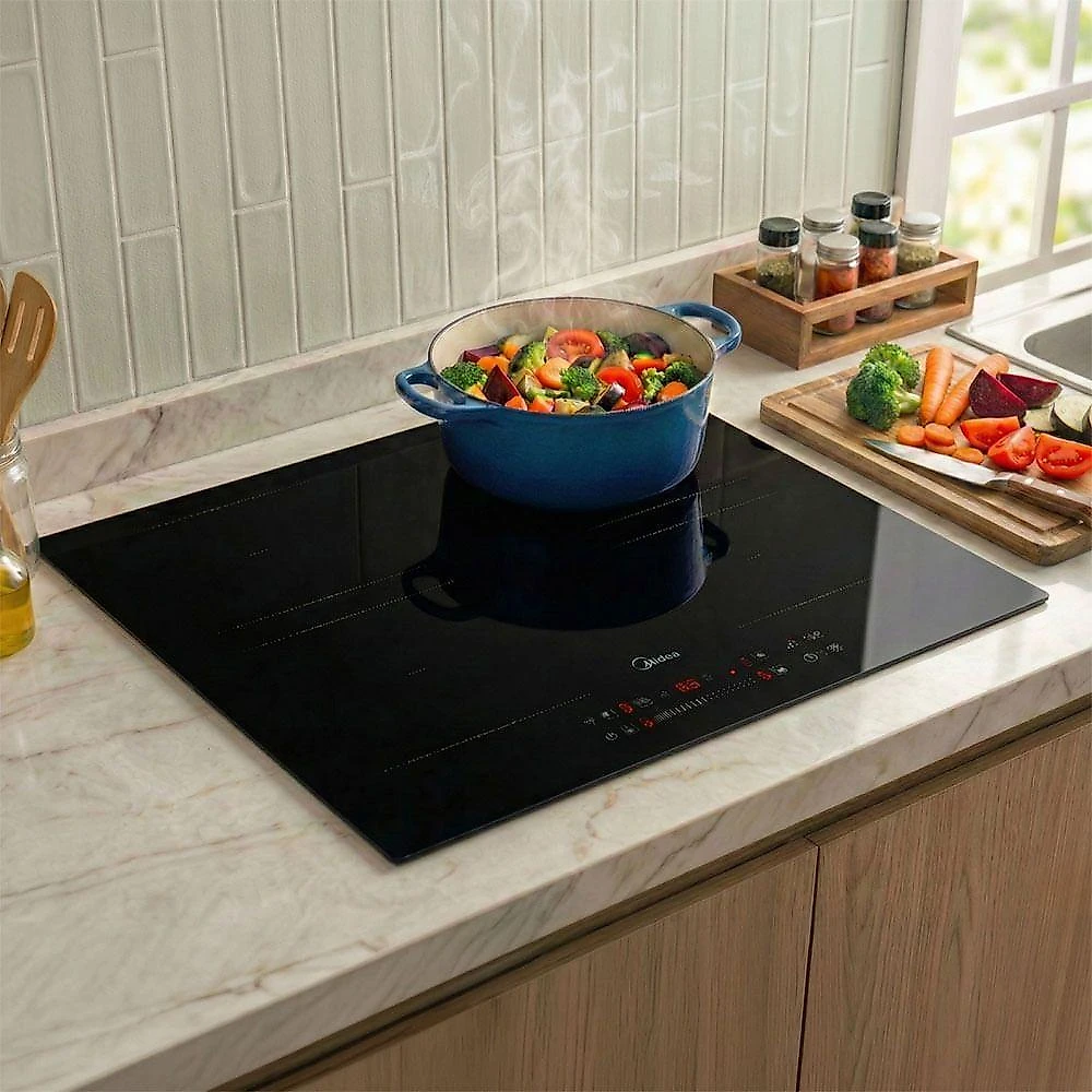Cooktop de Indução E3 Even Pro Midea CFBE42 4 Bocas Vitrocerâmico Preto 220V