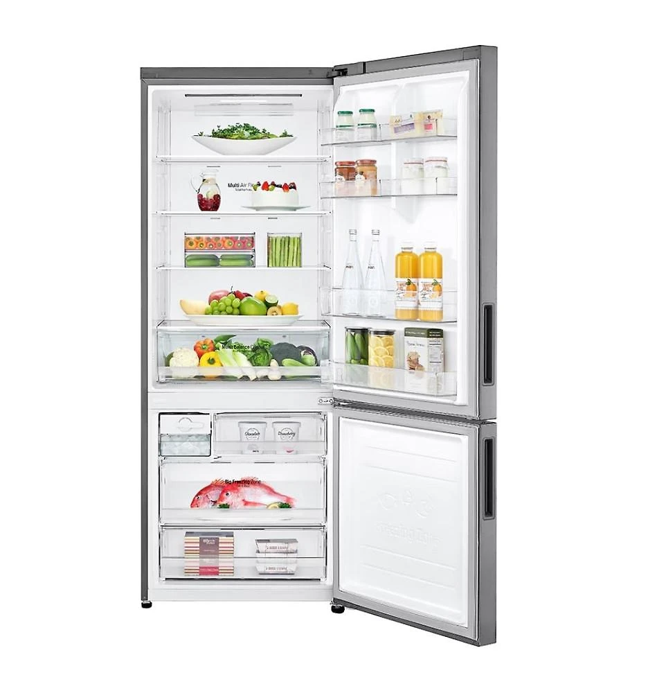 Geladeira LG Smart Frost Free Inverter 451L Inverse Inox Look GC-B569