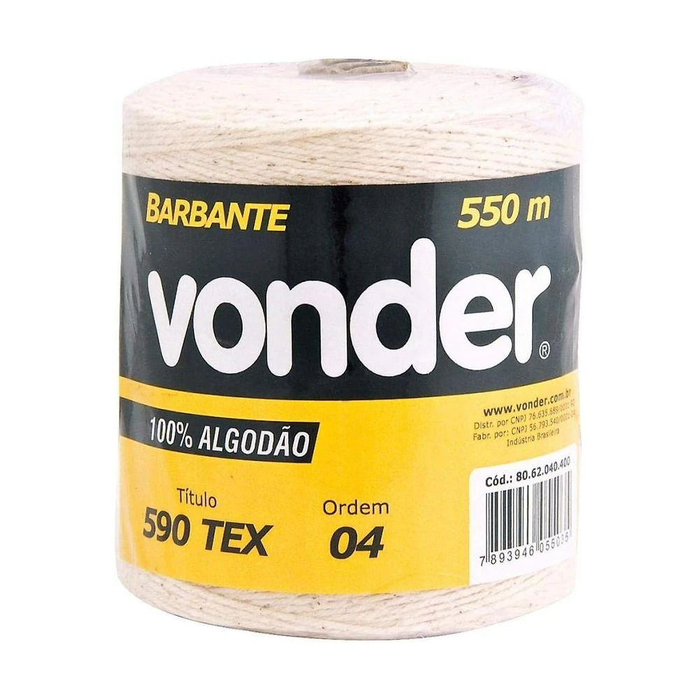 Barbante 4 X 6 885 TEX Algodão 1 Unidade Modelo 8062040600 Vonder