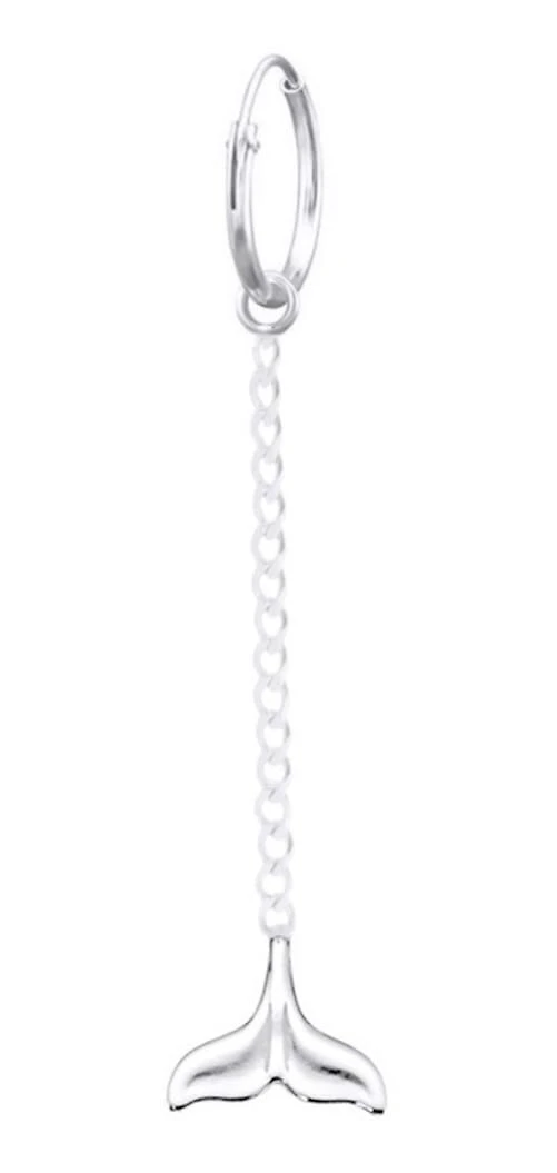 Miniatura Bts Kpop Brinco Argola Masculina Com Corrente Prata 925