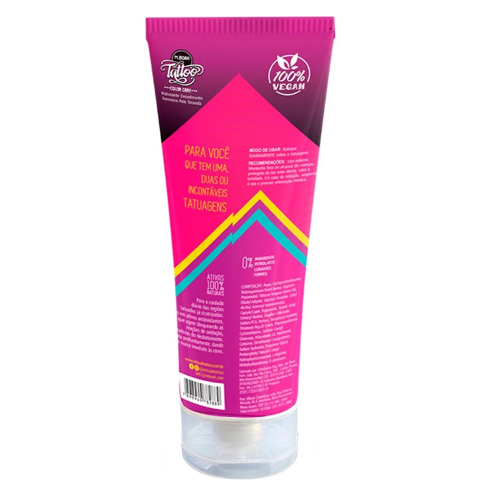 Hidratante para tatuagem m.boah tattoo color care feminino